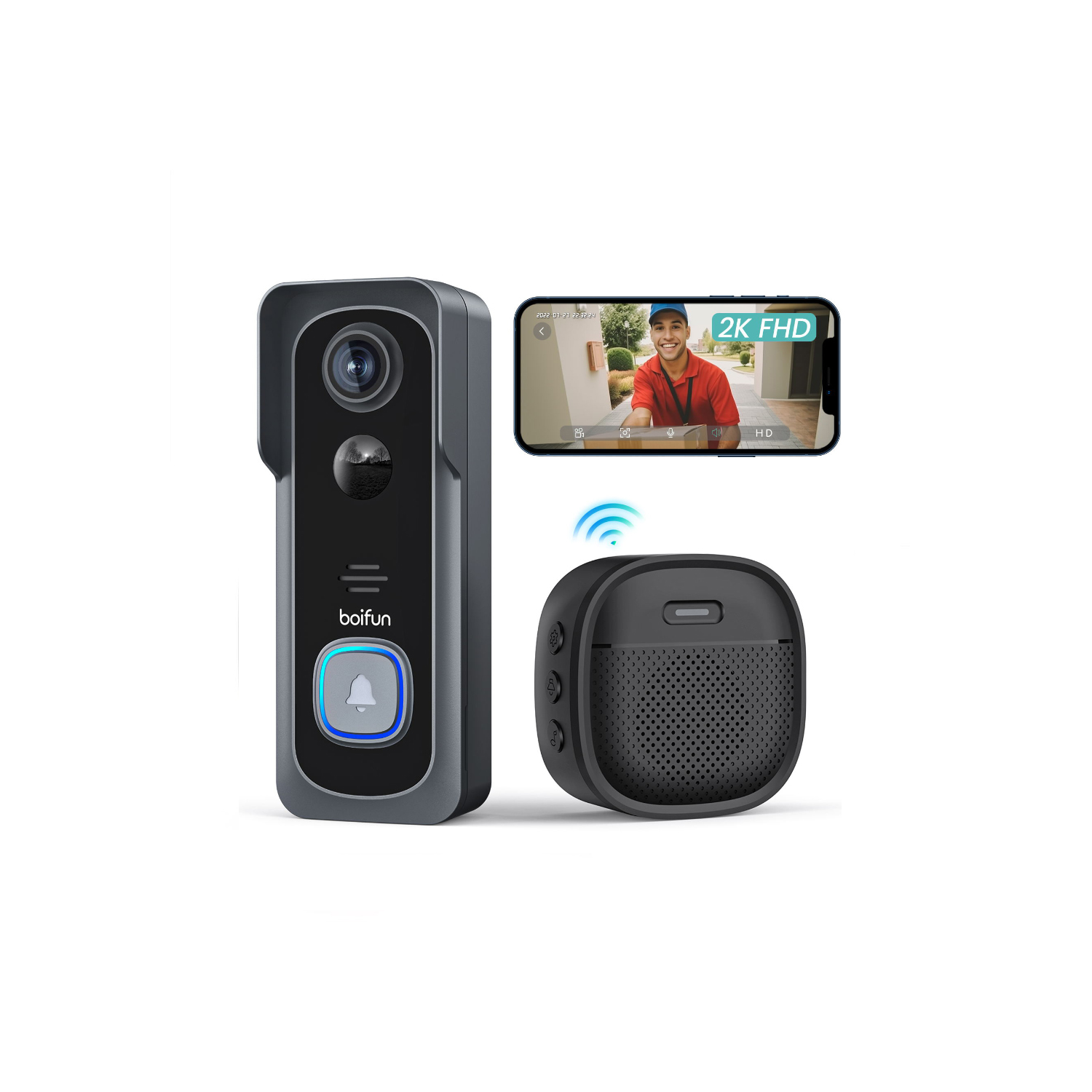 BOIFUN Video Doorbell Bell J1